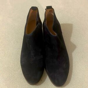 Jcrew women’s black and tan suede ankle boots